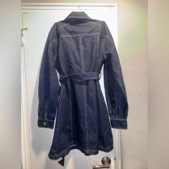 Commense Belted Denim Shirt Dress NWT - Picture 4 of 5